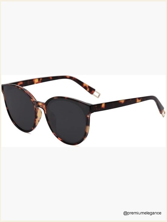 Vintage Round Oversized Sunglasses UV400 Protection Spring Hinge main image 6